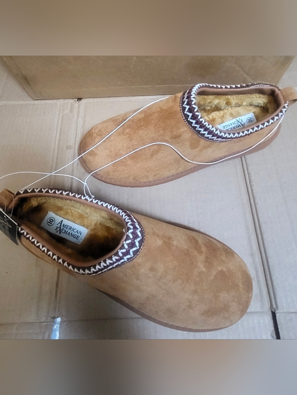 American Exchange Brown Slip-On Clog Slippers Men Size 10 - Picture 3 of 9